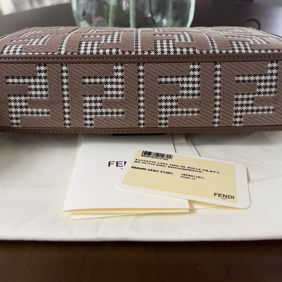 SOLD: Fendi Baguette Houndstooth Zucca in Brown - Picture 7 of 14